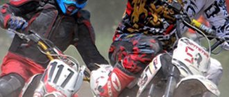 Motocross competition on pit bikes