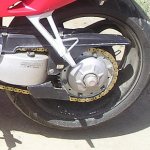 Replacing a chain and sprockets on a motorcycle