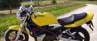 Yellow Suzuki Bandit 250